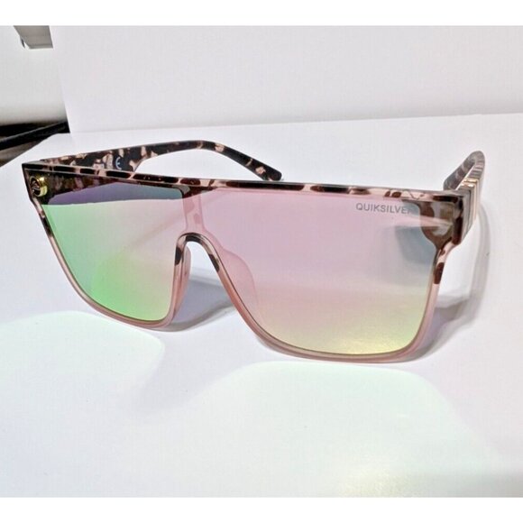 Quicksilver SciFi Shield Sunglasses Tortoise Shell Frame Flash Pink Mirror Lens - Picture 11 of 12